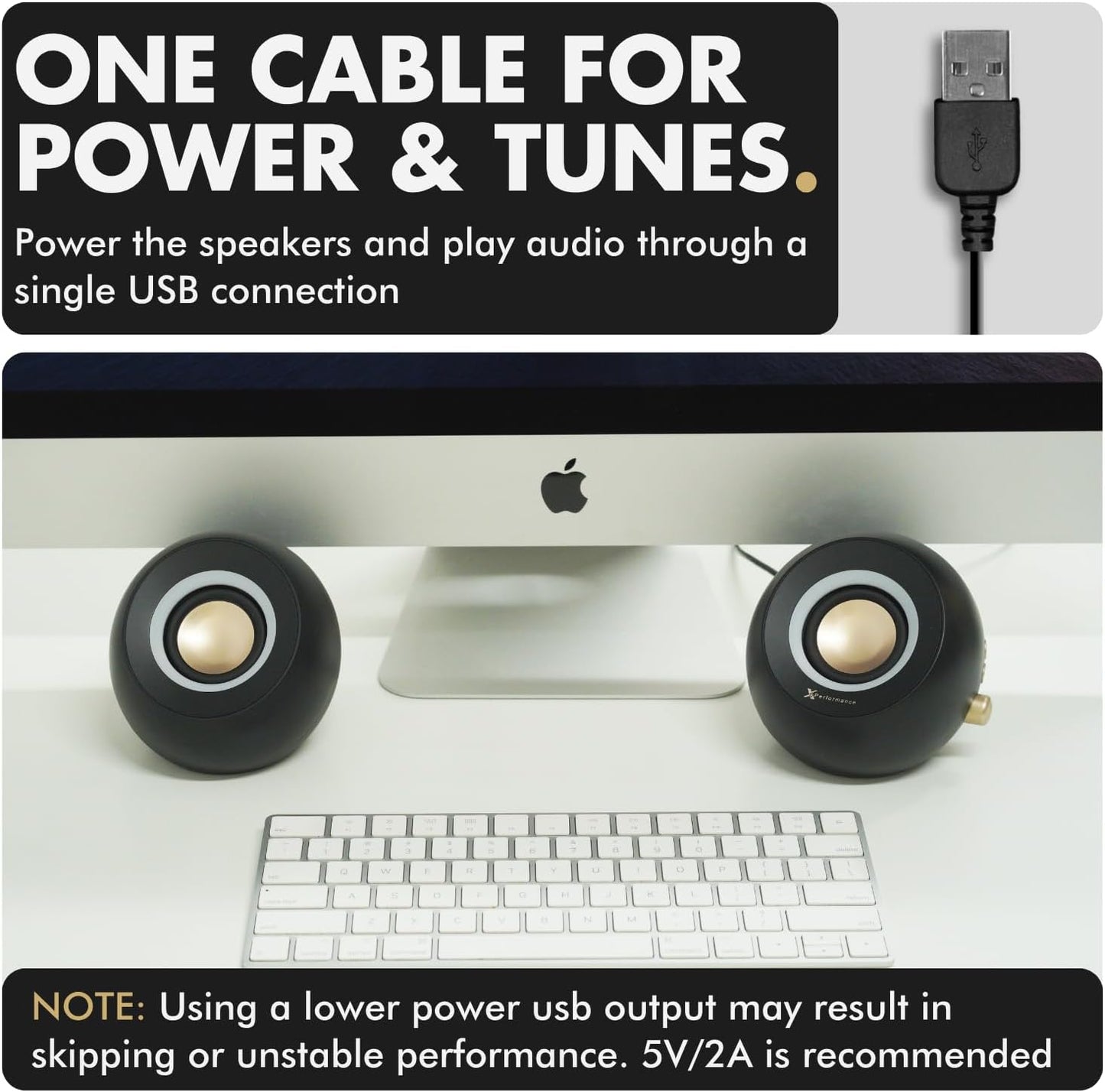 Computer Speakers for Desktop PC - Bluetooth, Aux, and USB Speakers with RGB Lighting for Desk Top, Laptops, Tablet