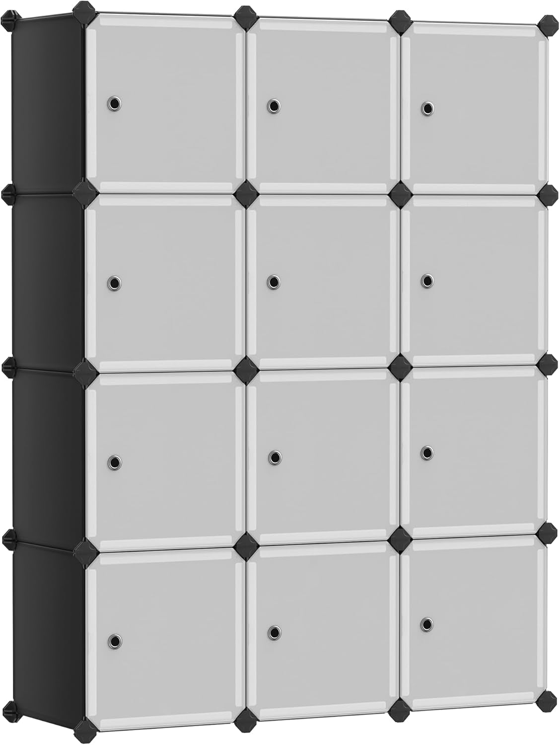 Cube Storage Organizer, 12-Cube Closet Storage Shelves, Modular Bookcase, Black ULPC34HV1