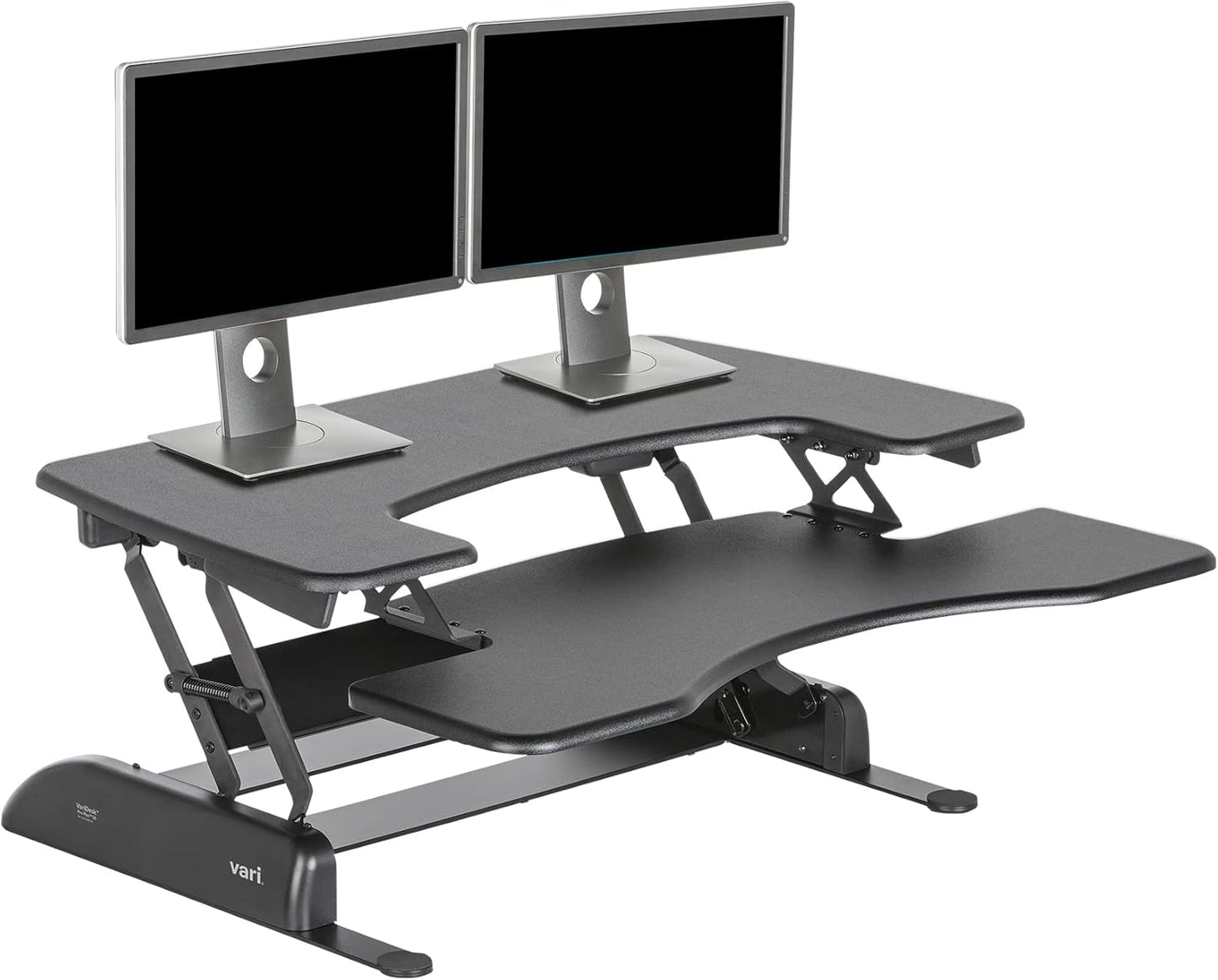 desk Pro plus 36 - Adjustable Desk Converter with 11 Height Settings - Laptop Sit Stand Desk Riser for Home Office, Table Tops, Workspace - Fully Assembled with Spring Loaded Lift - Black