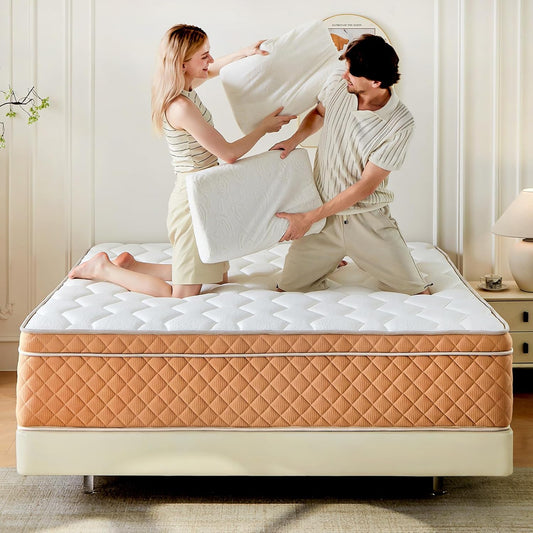 Queen Mattress, Memory Foam Medium Firm Mattress, Fiberglass Free, Certified Safe Foams & Fabric, Mattress in a Box (14 Inch, Queen (U.S. Standard))