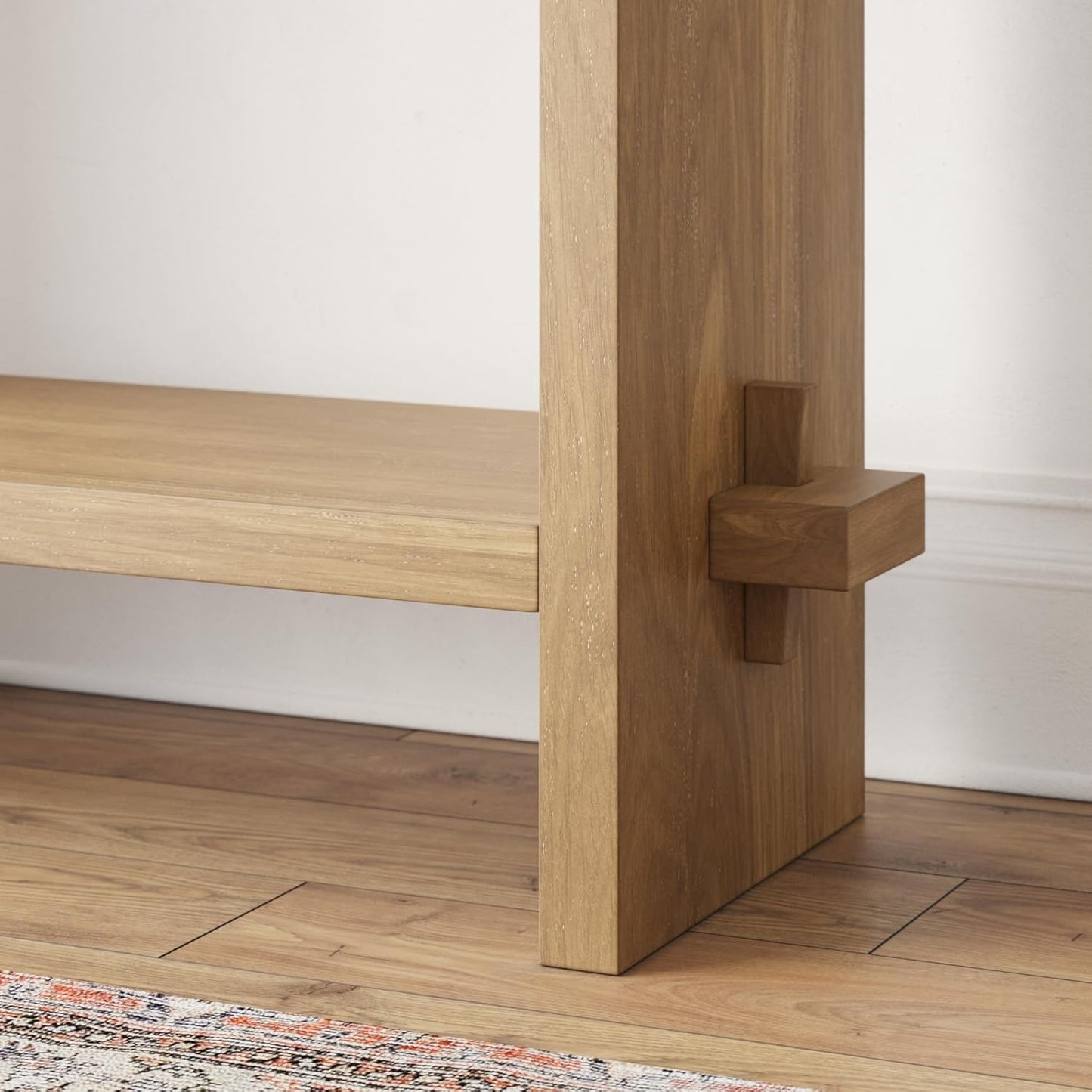 Virgo Wood Accent Storage Console Sofa Table, for Entryway, Hallway or Living Room, 1, Light Brown