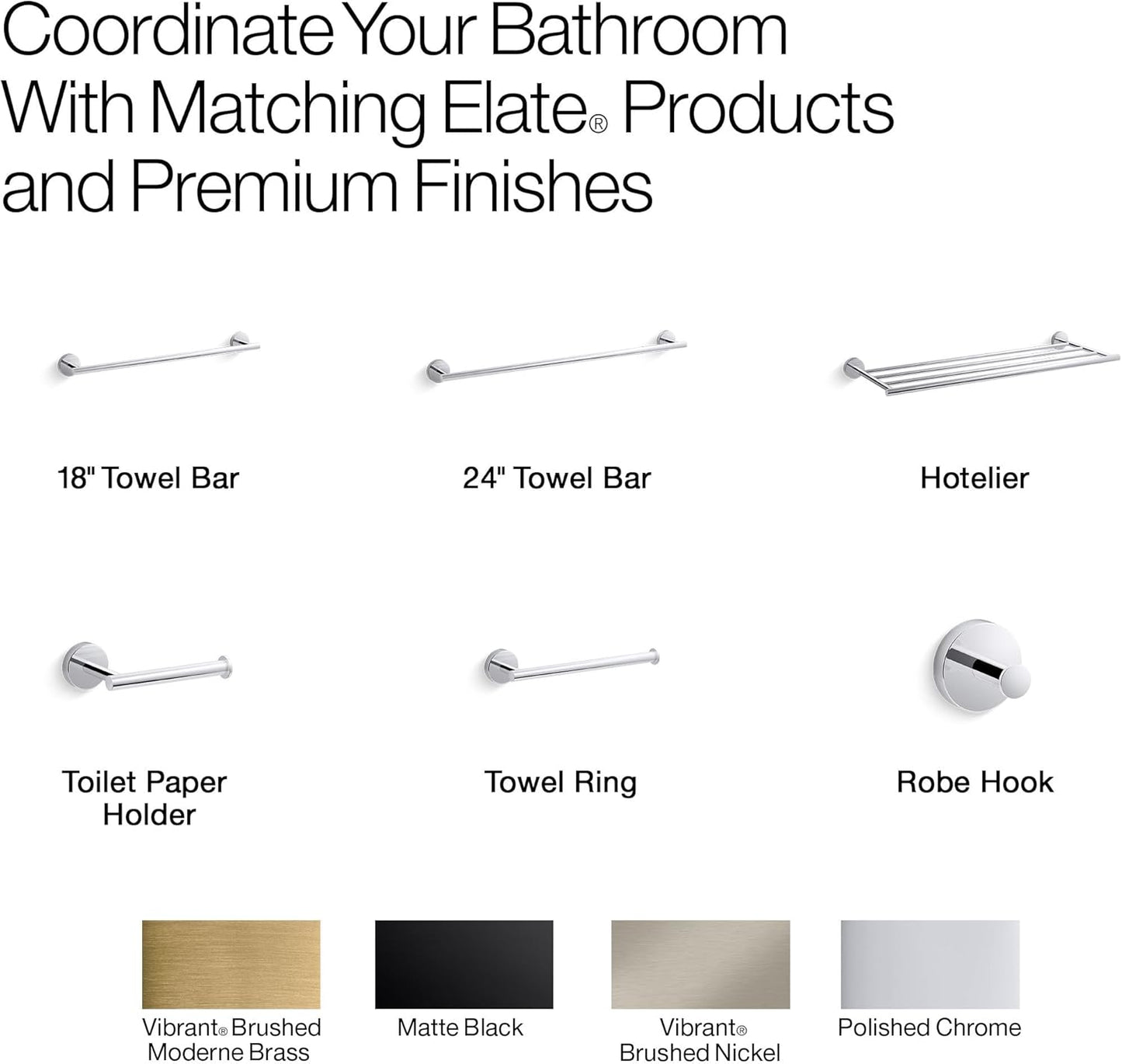 27288-2MB Elate® 12" Towel Bar, Vibrant Brushed Moderne Brass