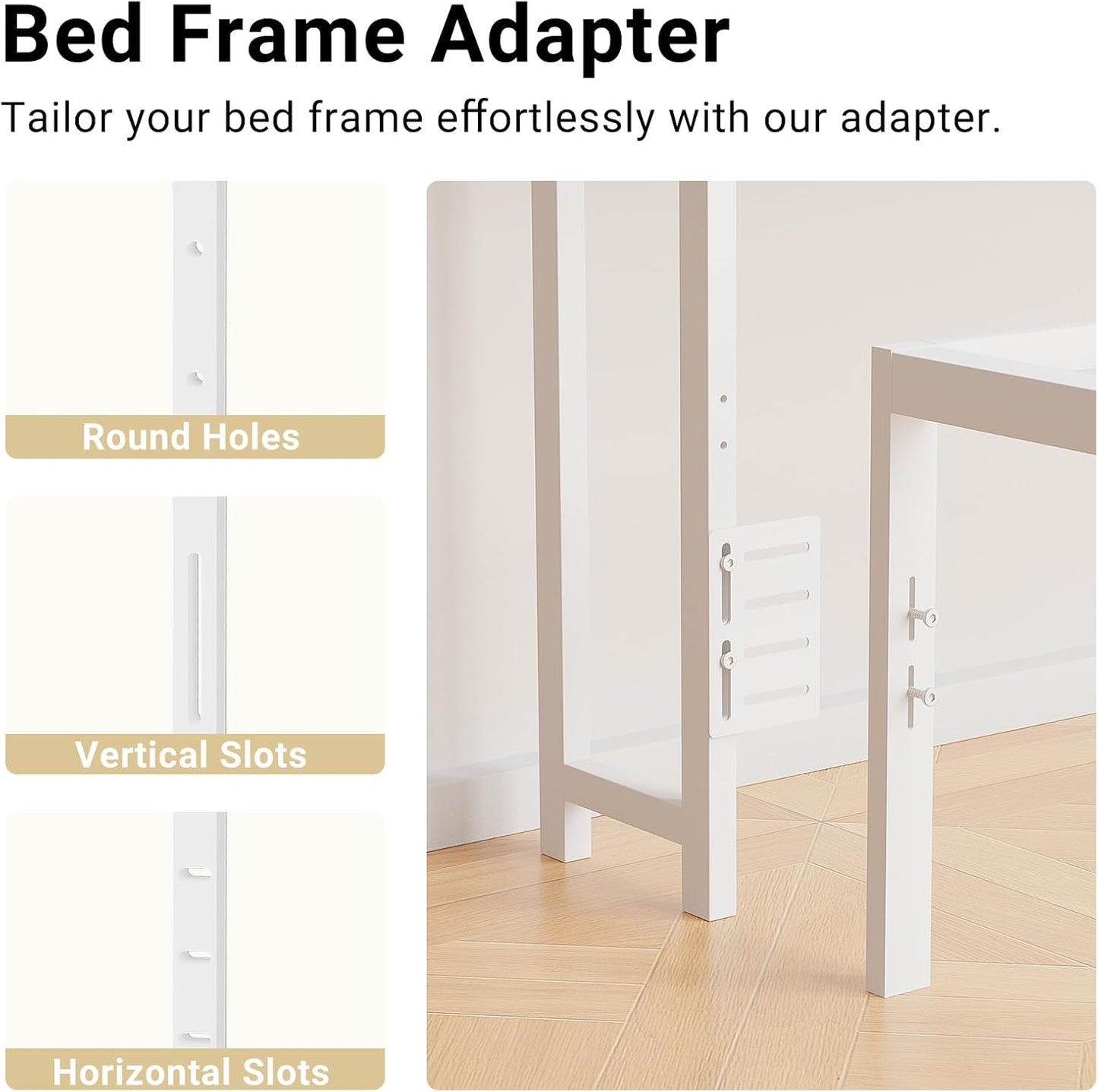 Twin Headboard with Storage, Headboard with Power Outlets and Smart LED Lights, Sturdy Head Board for Twin Size Bed, Stable Headboards Only for Bedroom, Dorm Room, Guest Room, White