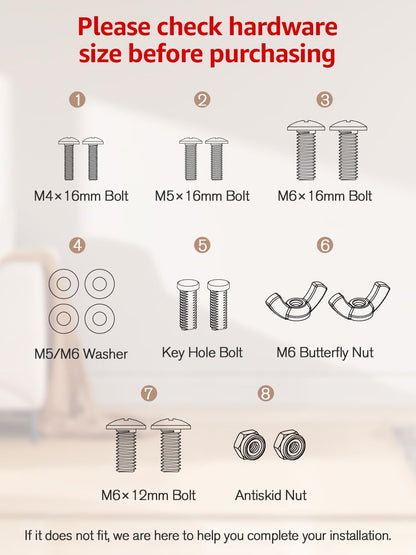 Soundbar Mount Bracket for Mounting above or under TV Fits Most of Sound Bars up to 15 Lbs, with Detachable Long Extension Plates MD5420