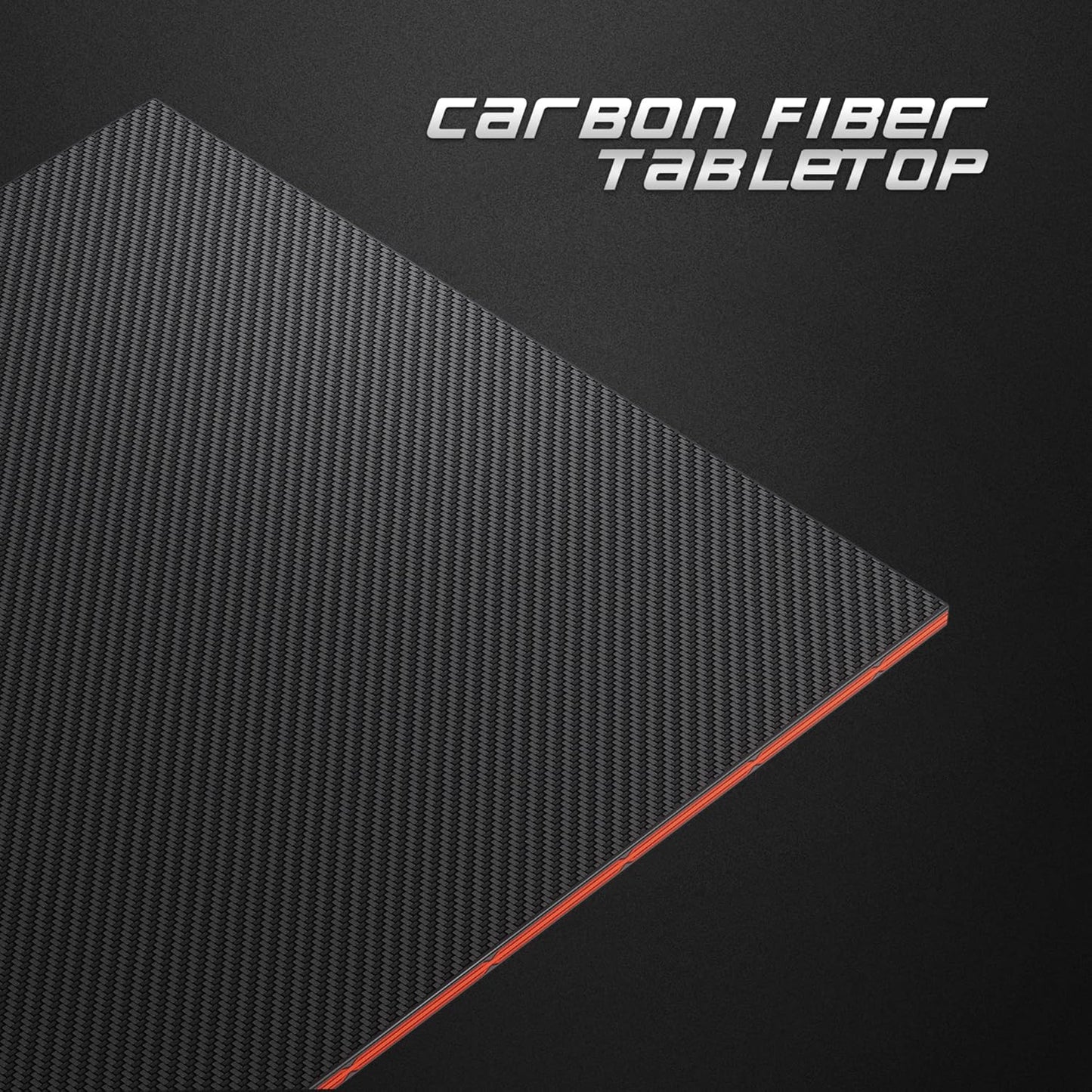 Gaming Desk 40 Inch PC Computer Desk, Carbon Fiber Home Office Desk Table Gamer Workstation, Simple Game Table with Headphone Hook, Dark Black