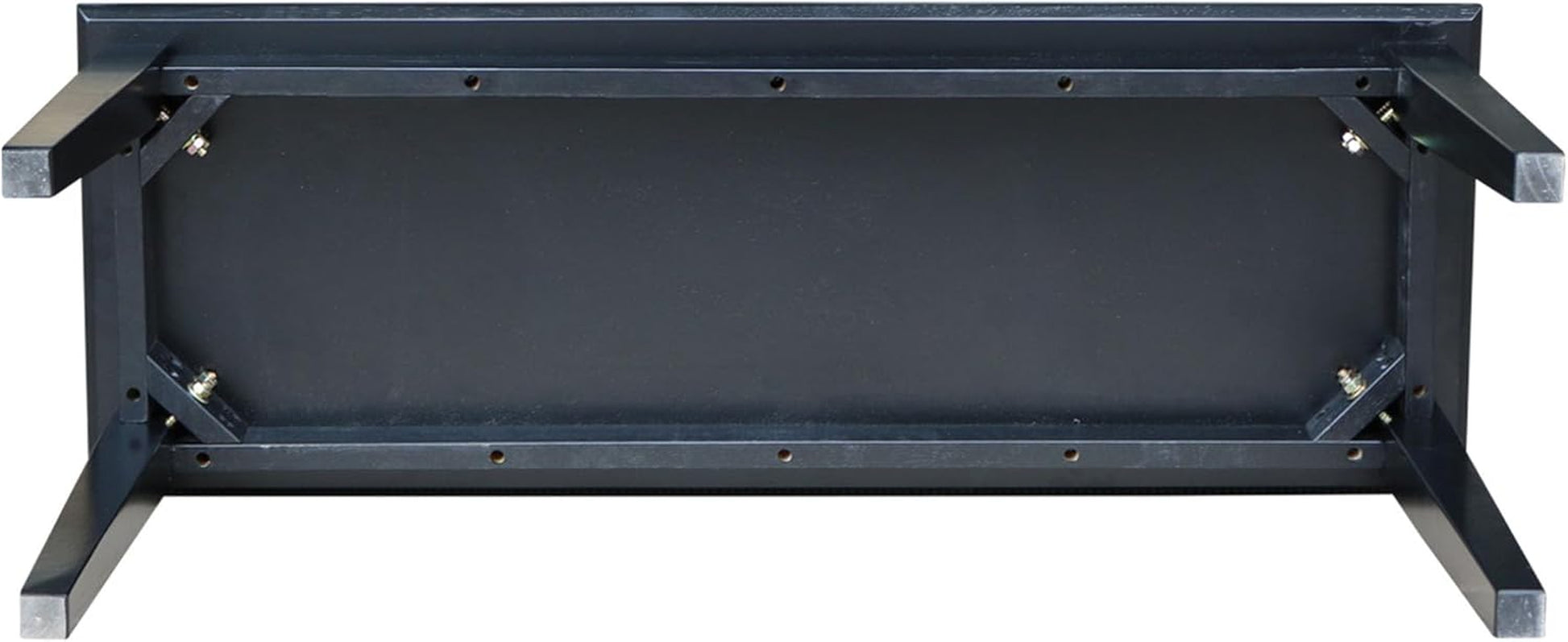 Shaker Style Bench Real/Solid Parawood, Kitchen/Dining, Sturdy & Reliable Seating, Easy Assembly, 39"W X 14"D X 18"H, 450 Lbs Wt. Capcity, Black
