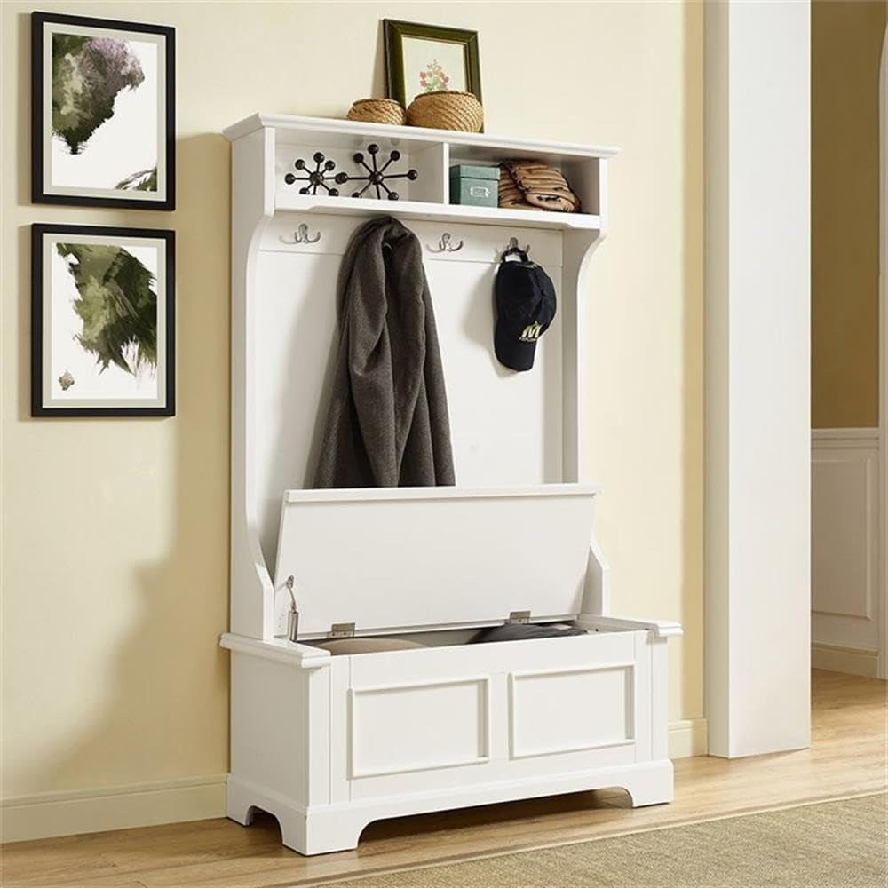 Hall Tree in White