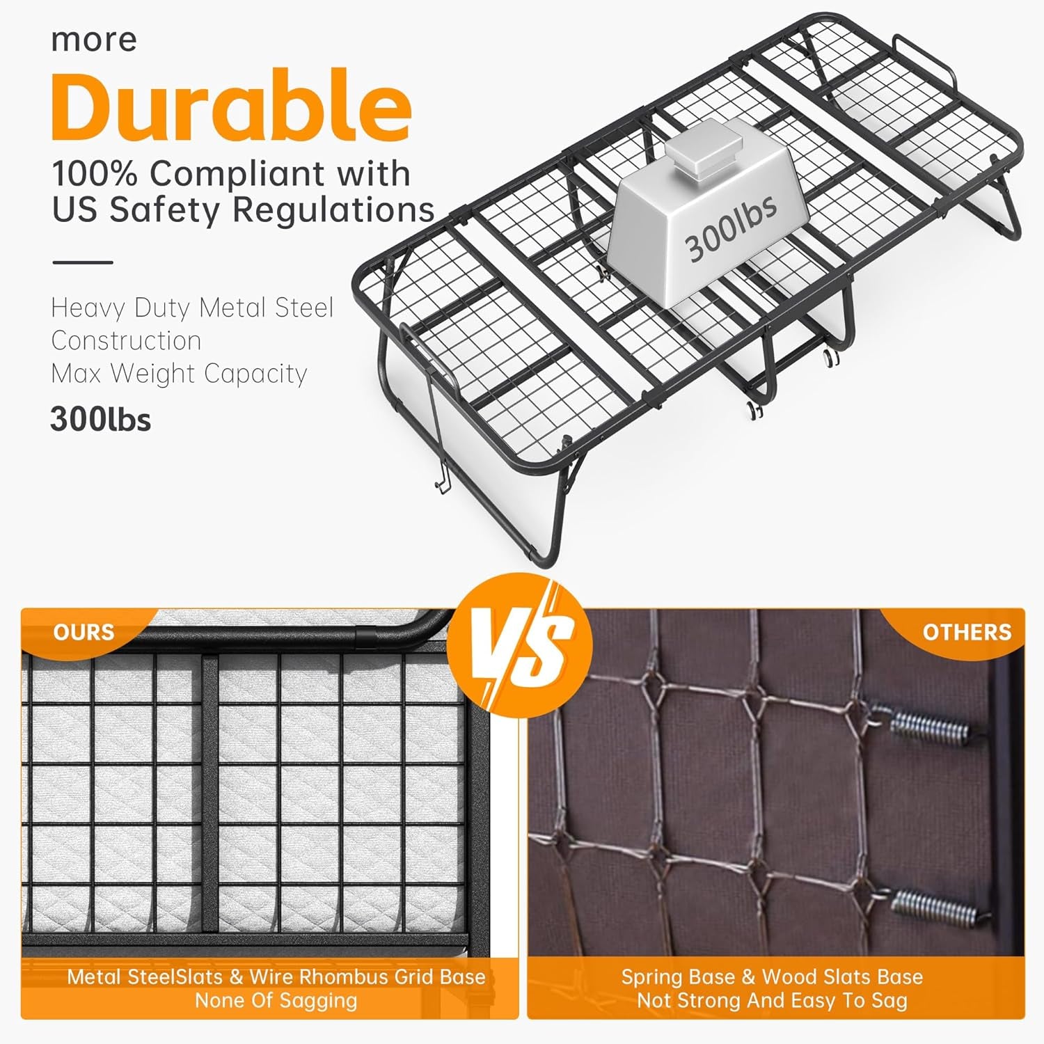 Folding Bed with Mattress, Roll Away Beds with Mattress for Adults, Single Cot Foldable Rollaway Beds, 75" X 31" Portable Bed for Easy Storage, Strong Frame for Guest Room, Small Apartment