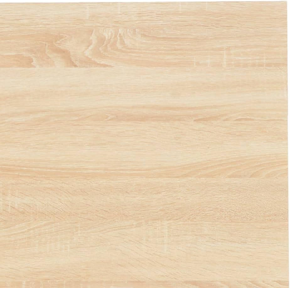 Modern Computer Desk, 47.2X23.6X28.7 Inch, Black & Oak Engineered Wood with Powder-Coated Metal Frame, Space-Saving Office Gaming Table for Bedroom, Study, Home Use