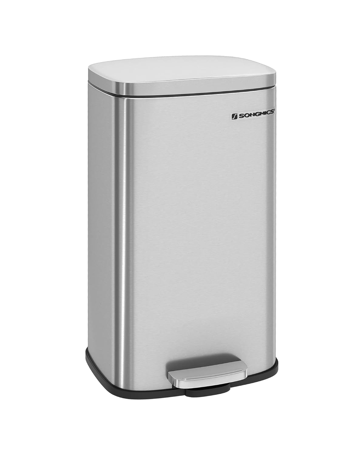 13 Gallon (50 L) Trash Can, Stainless Steel Kitchen Garbage Can, Recycling or Waste Bin, Soft Close, Step-On Pedal, Removable Inner Bucket, Silver ULTB050E01