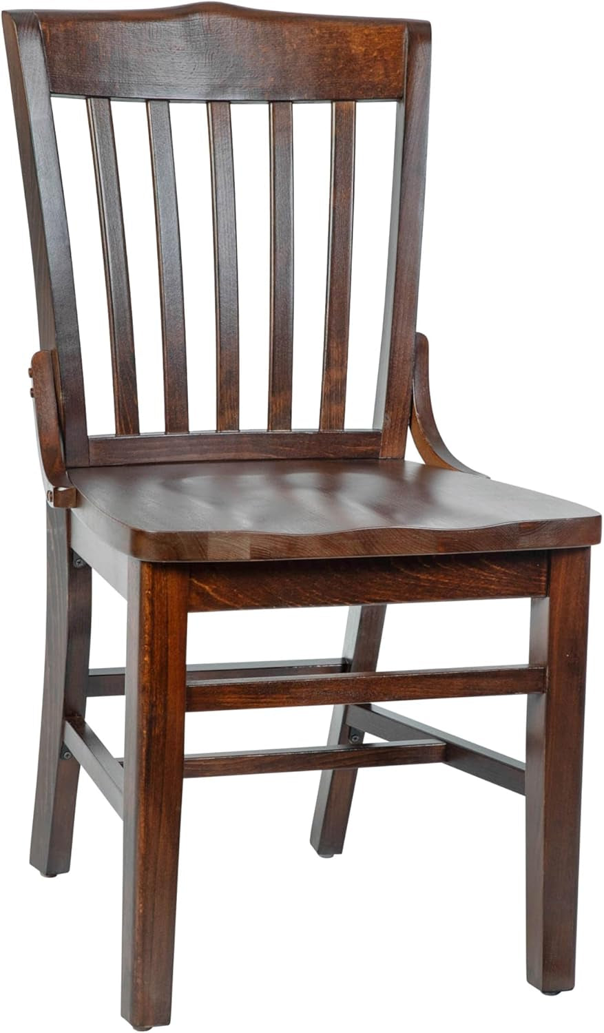 School House Back Walnut Wood Chair