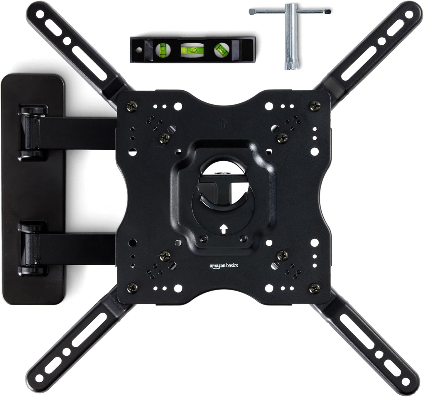 Full Motion Articulating TV Wall Mount, with Swivel and Tilt, for 26" to 55" Tvs and Flat Panels up to 80 Lbs, VESA Compatible, Black