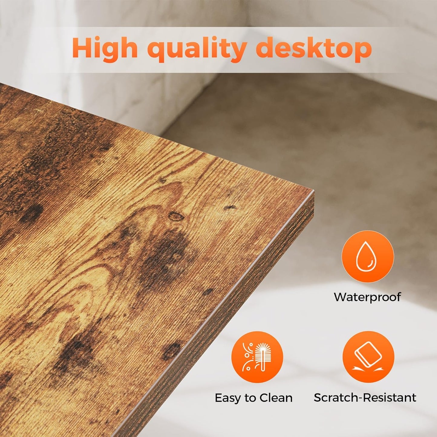 Rolling Computer Desk with Wheels, Gaming Desk for Small Spaces, Modern Simple Style Table for Home Office, Study Writing Table