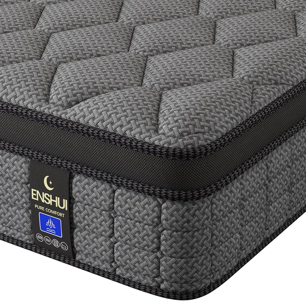 12 Inch Twin Mattress, Medium Hybrid Twin Size Mattress in a Box