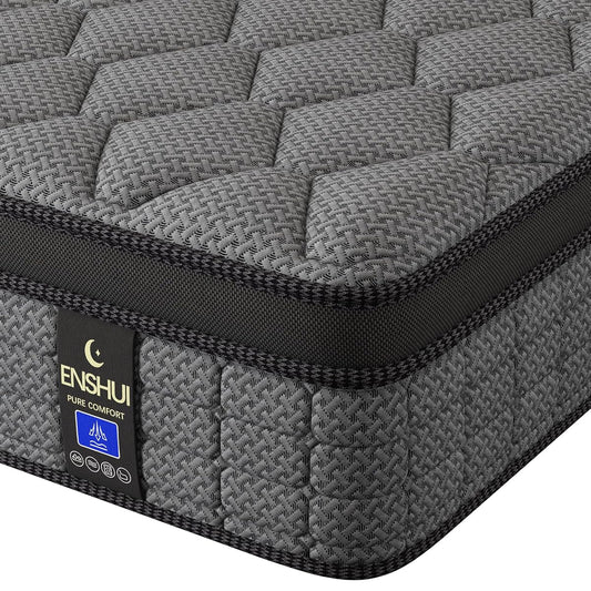 12 Inch Twin Mattress, Medium Hybrid Twin Size Mattress in a Box
