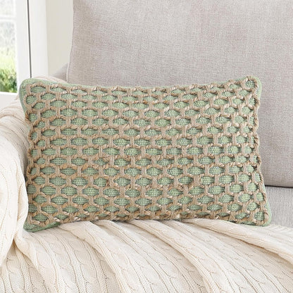 Jada Decorative Throw, Includes Accent, Premium Woven Design, Living Room Décor, (1) 12" x 20" Pillow Cover with Insert, Sage Green