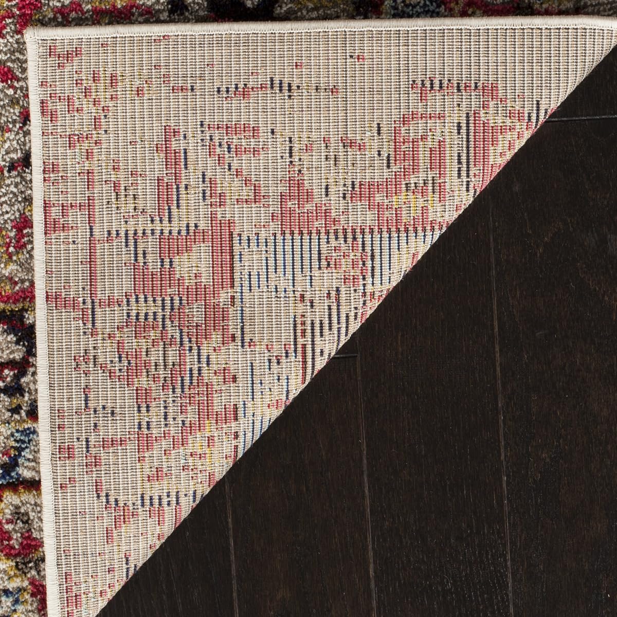 SAFAVIEH Monaco Collection Accent Rug - 2'2" x 4', Grey & Multi, Oriental Abstract Distressed Design, Non-Shedding & Easy Care, Ideal for High Traffic Areas in Entryway, Living Room, Bedroom (MNC206G)