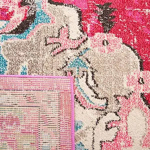 SAFAVIEH Monaco Area Rug 8x10, Large Pink & Multi MNC243D, view 2