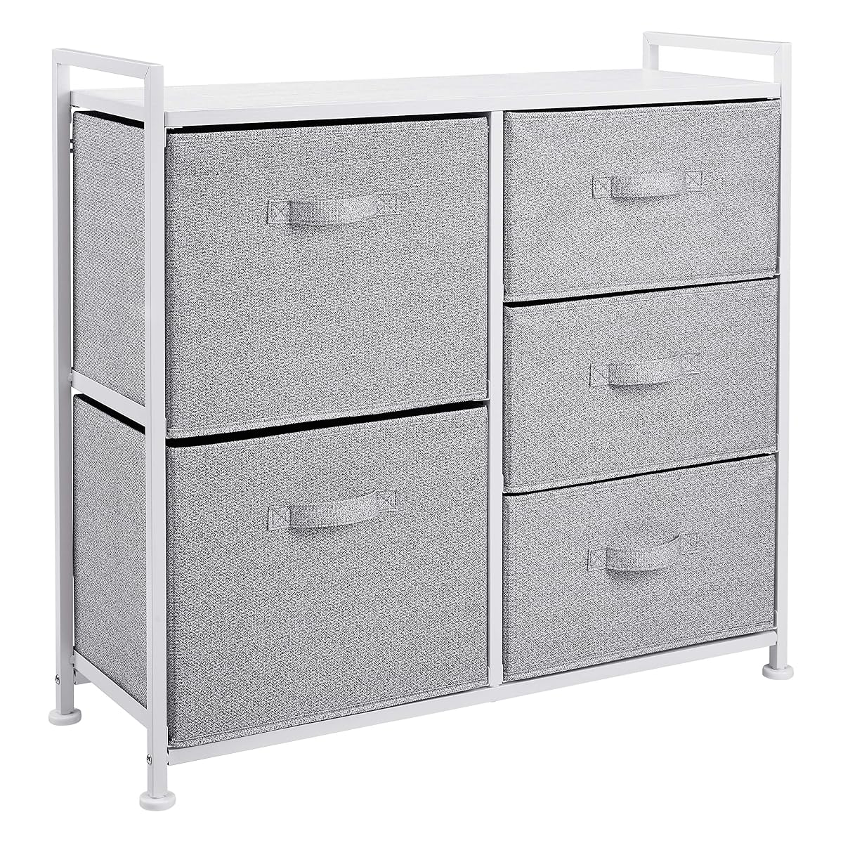 Bedroom Closet Organizer with 5-Fabric Storage Drawers for Clothes Storage