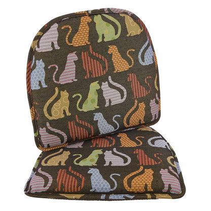 Raindrop The Gripper Non Slip Chair Cushions, Soft & Comfortable Seat Pad, Sitting Pillow for Kitchen, Dining or Office, 2 Count (Pack of 1), Cats
