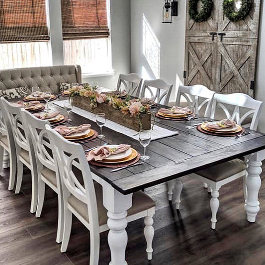 Made in USA, Made to Order, Turned-Leg Dining Tables