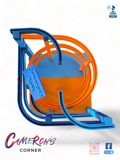 Made in USA Coin Run, Increases Donations, 9.5" L x W and H, Ships FREE Nationwide, Piggy Bank, Custom 3D Printed by 8 Year Old