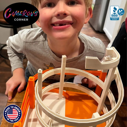 Made in USA Coin Run, Increases Donations, 9.5" L x W and H, Ships FREE Nationwide, Piggy Bank, Custom 3D Printed by 8 Year Old