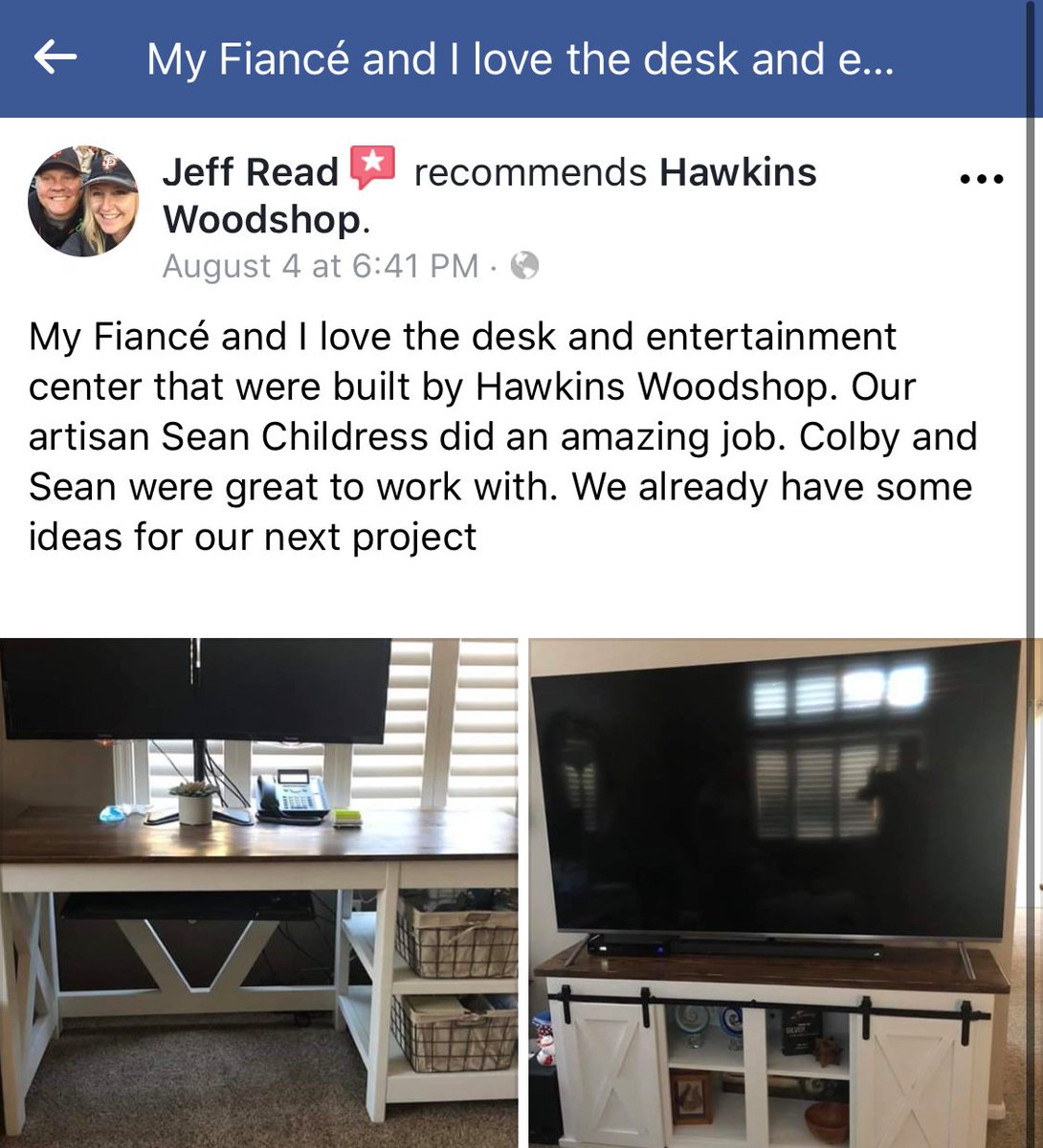 Sliding barn door TV console, made to order in the USA, view 5