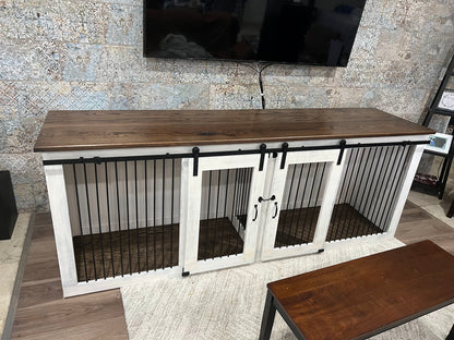 Made in USA Hardwood Dog Crate Furniture TV Stand Kennels