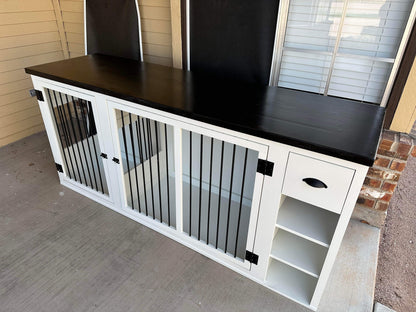 Made in USA Hardwood Dog Crate Furniture TV Stand Kennels