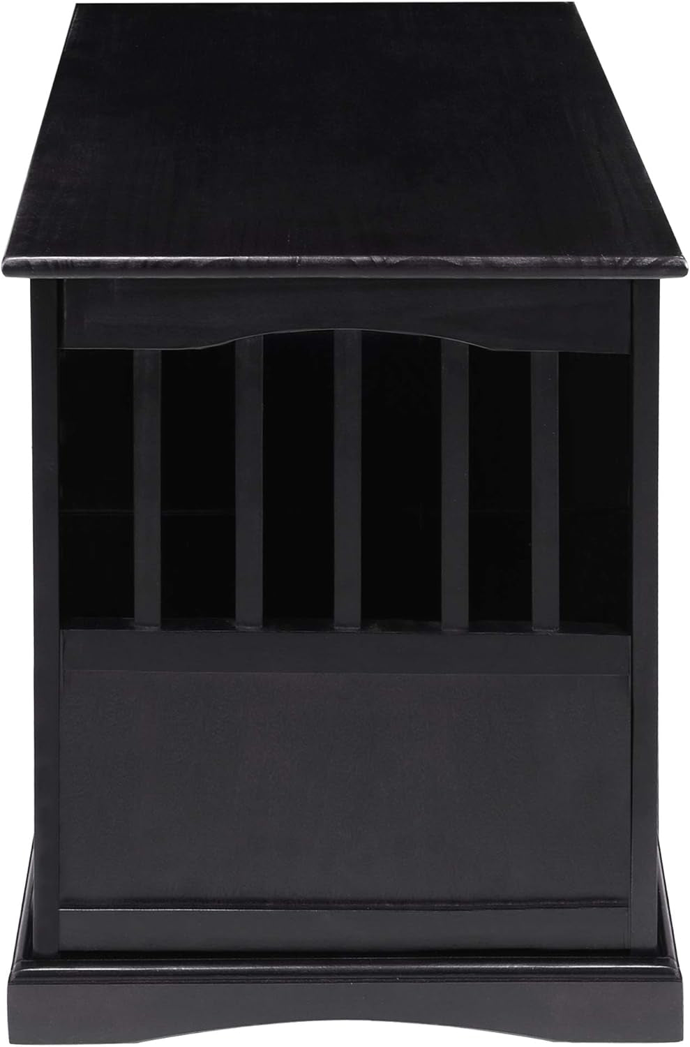 Wooden Lattice Pet Crate, End Table, Espresso