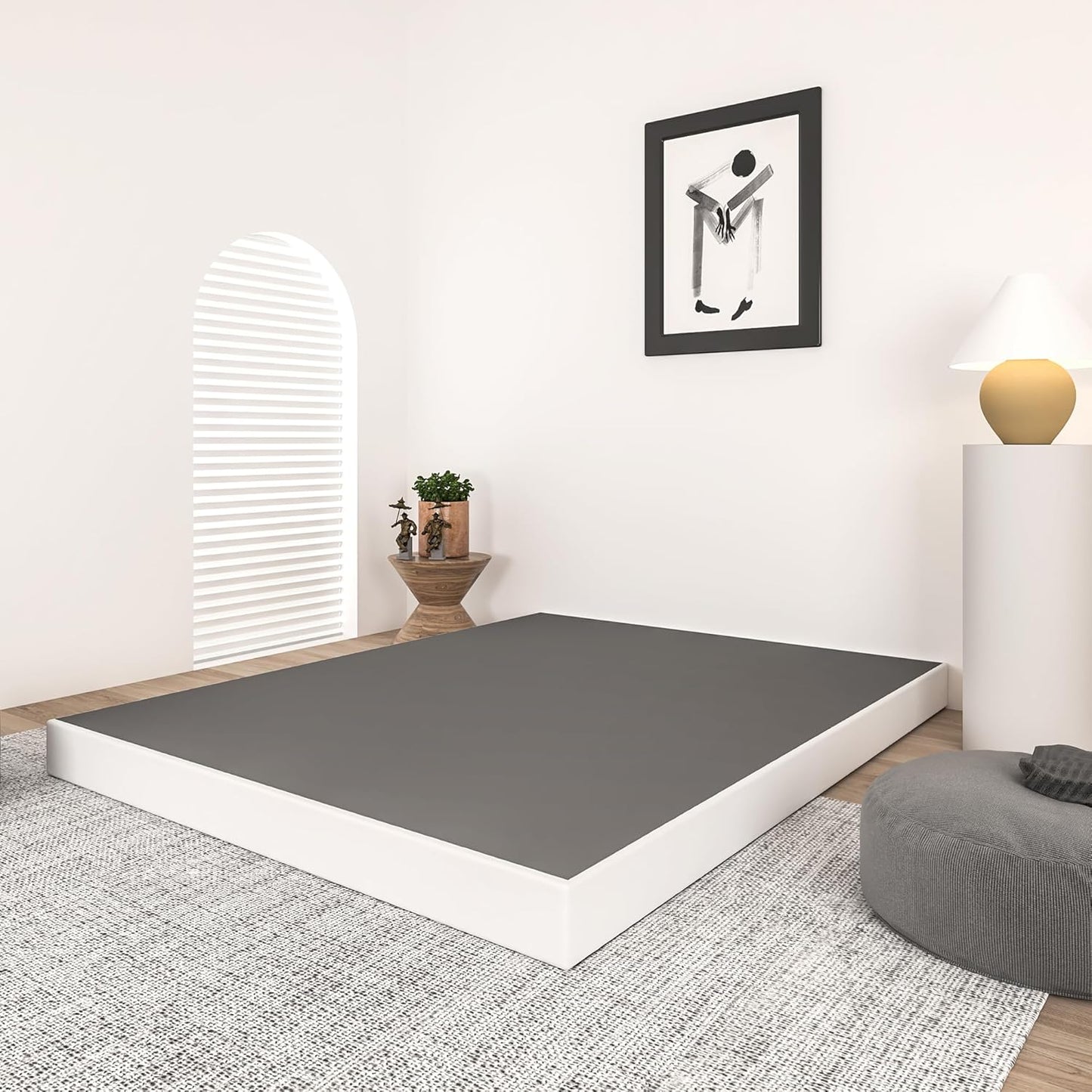 5 Inch Box Spring for Queen Bed, Heavy Duty Metal Mattress Foundation, 3000 Lbs Capacity, Low Profile Bed Base, Noise-Free, Easy Assembly, Fabric Cover