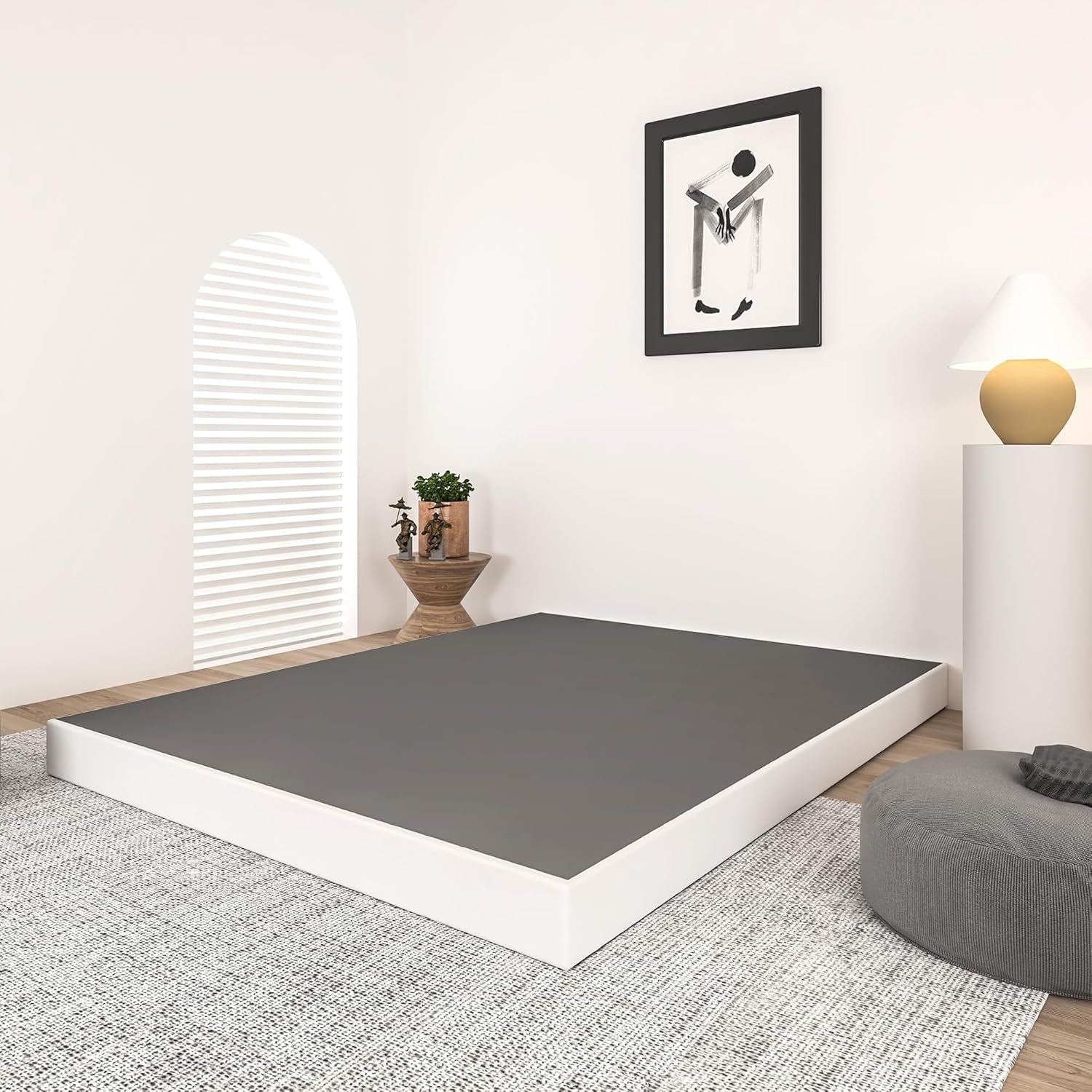 5 Inch Box Spring for Queen Bed, Heavy Duty Metal Mattress Foundation, 3000 Lbs Capacity, Low Profile Bed Base, Noise-Free, Easy Assembly, Fabric Cover