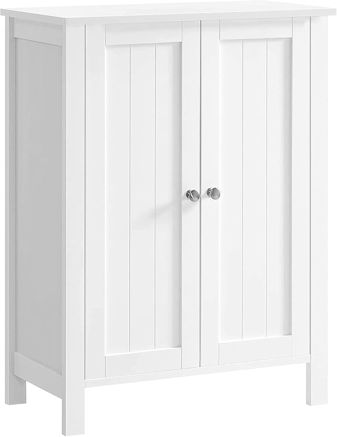 Bathroom Floor Storage Cabinet, Freestanding Bathroom Storage Unit with 2 Adjustable Shelves, 11.8 X 23.6 X 31.5 Inches, White UBCB60W