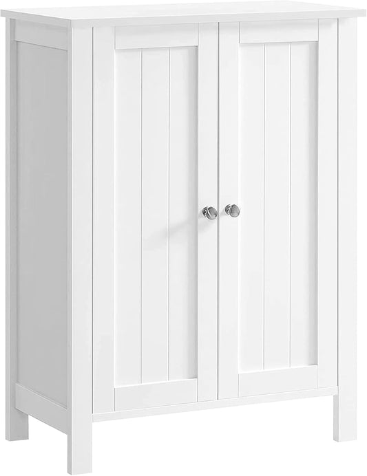 Bathroom Floor Storage Cabinet, Freestanding Bathroom Storage Unit with 2 Adjustable Shelves, 11.8 X 23.6 X 31.5 Inches, White UBCB60W
