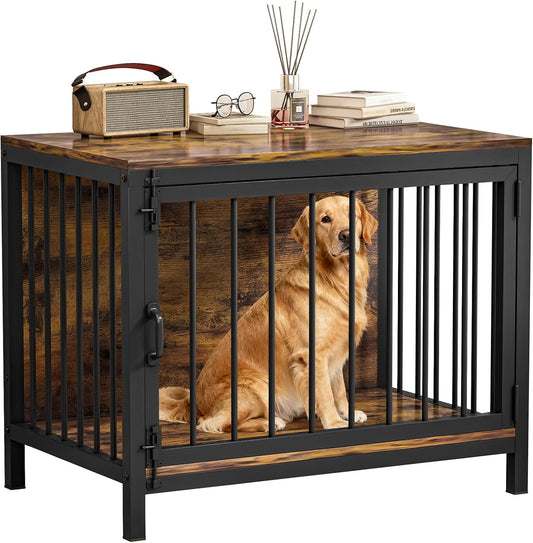 Dog Crate Furniture for Small Medium Dogs, 31'' Heavy Duty Dog Kennel Indoor with Waterproof Top, Decorative Pet House End Table, Furniture Style Wooden Dog Cage as TV Stand