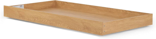 Fun Bed Trundle Box - Storage Box for Twin Bed Frame (Red Oak)