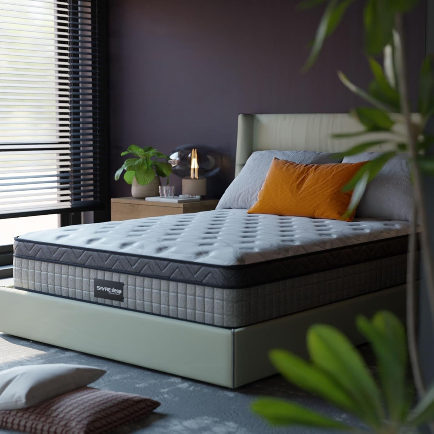 Sayre 12 Inch Queen Memory Foam Mattress in a Box – Cooling Gel Infused, Medium Firm Support, Certipur-Us & Oeko-Tex Certified, Pressure Relief Mattress for Back Pain & Motion Isolation