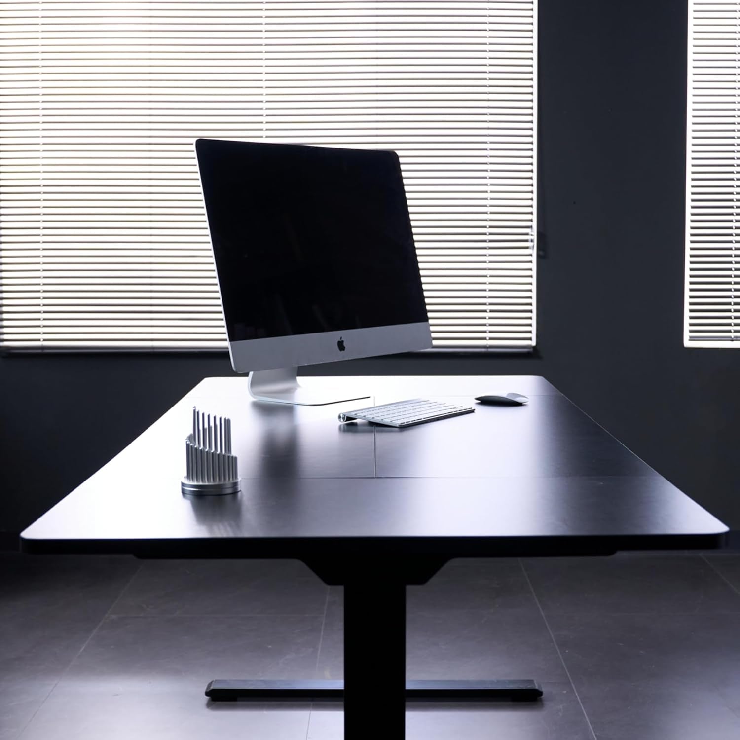 71X32 Inch Large Dual Motor Electric Standing Desk, Black - Computer Desk with Memory Controller, Home Office Desk with Splice Board