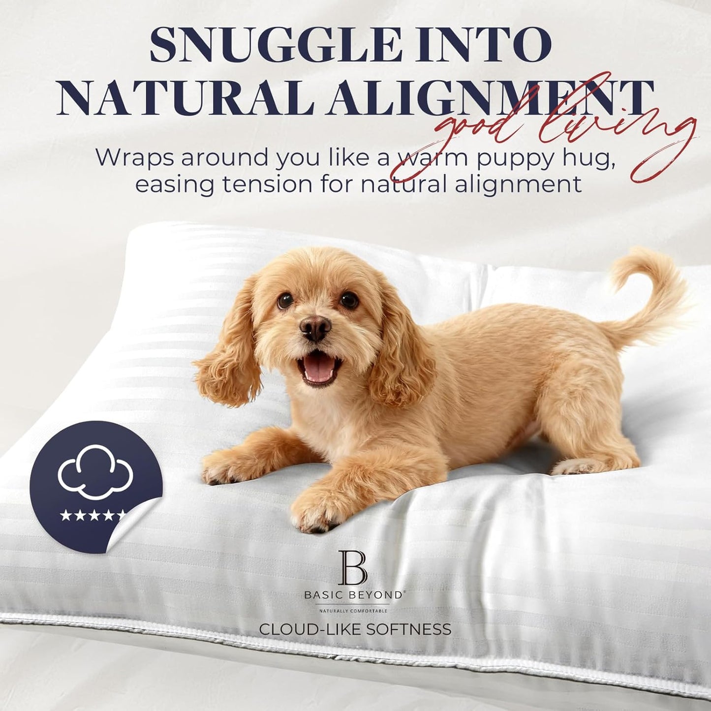 King Size Bed Pillow - 2 Pack Hotel Collection Super Soft down Alternative Pillow for Sleeping, 20X36 Inches