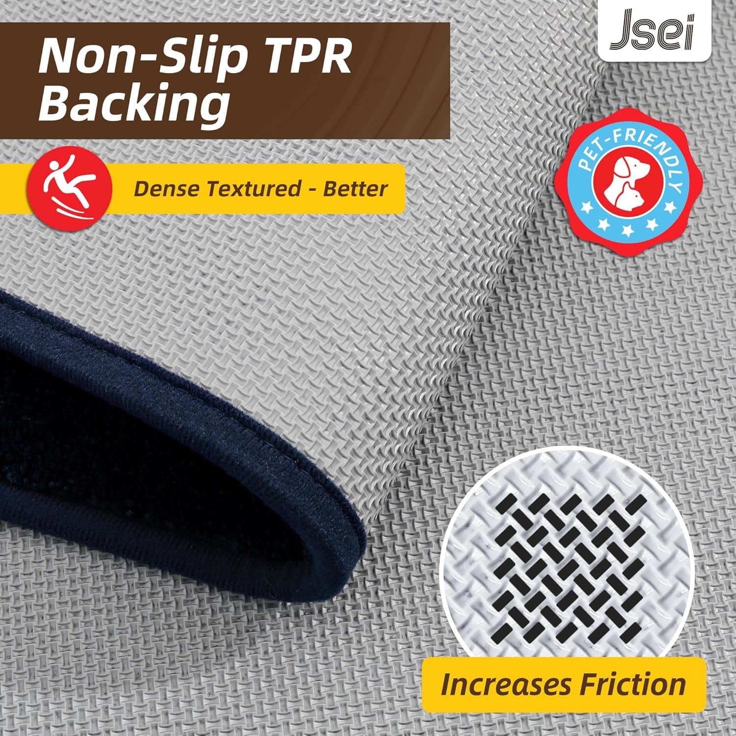 Entryway Rugs Doormat 20"X32", Non-Slip Dirt Trapper Door Mats Indoor, Washable Absorbent and Stain Resist Welcome Floor Mat for Front Door, Dog Door Mat, Muddy Wet Shoes & Paws, Dark Grey