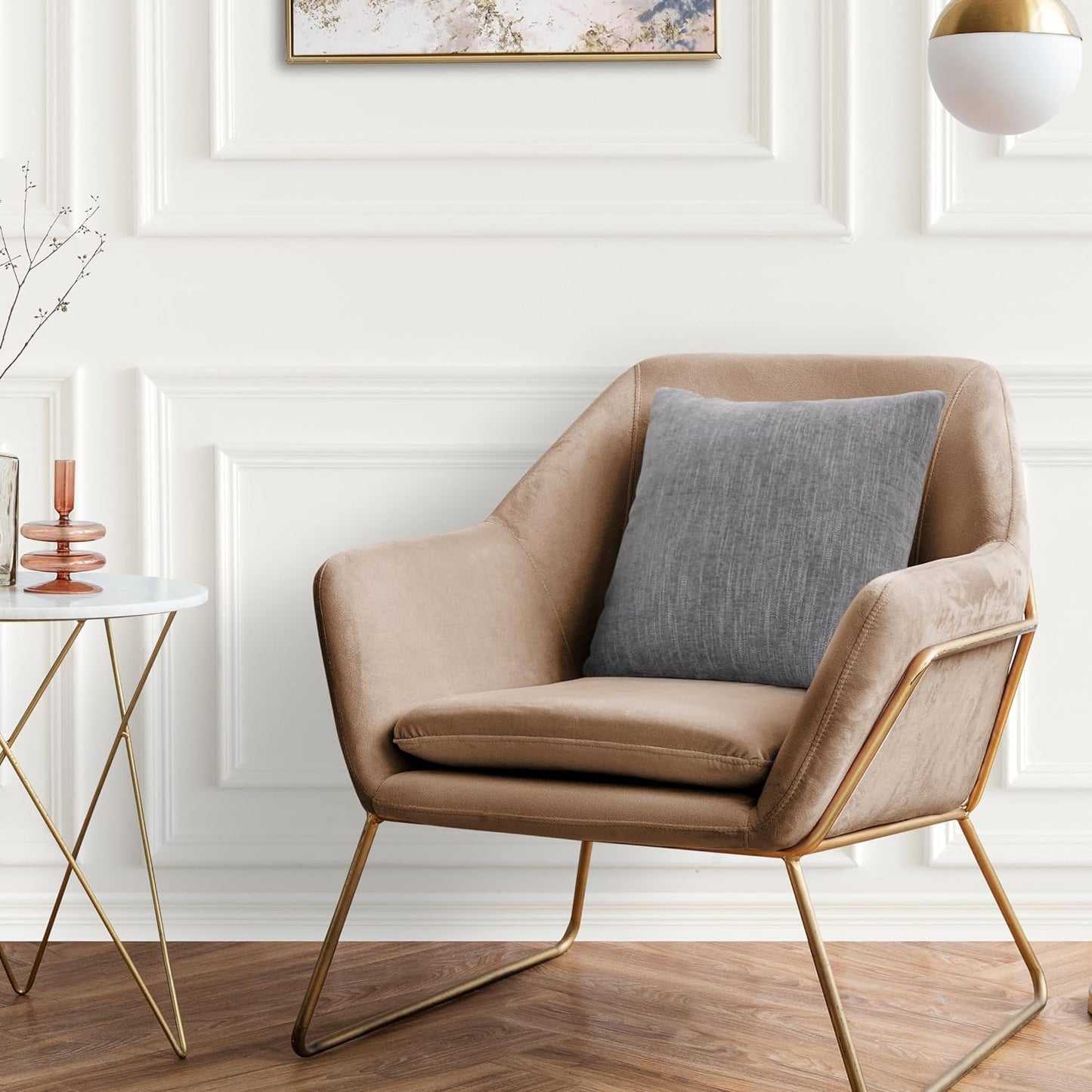 Christmas Chenille Decorative Throw Pillow Covers 18X18 Set of 2, Farmhouse Textured Square Neutral Solid Accent Pillow Covers for Couch Sofa Bed Living Room Home Decor, Grey