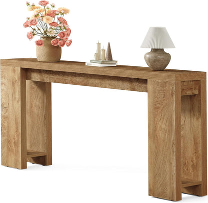 70.9-Inch Long Console Table, Narrow Sofa Table behind the Couch, Farmhouse Console Table for Living Room, Entryway, Hallway