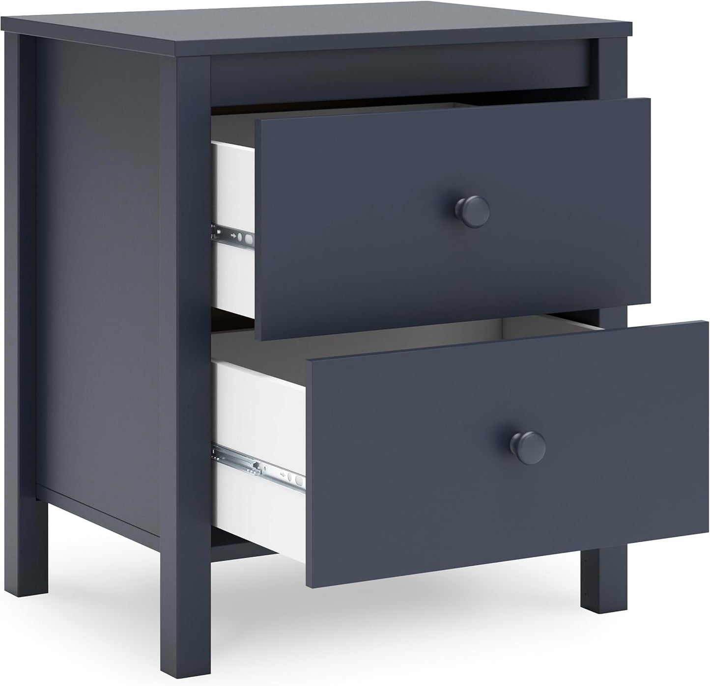 Simmenfort Retro 2 Drawer Nightstand, Blue
