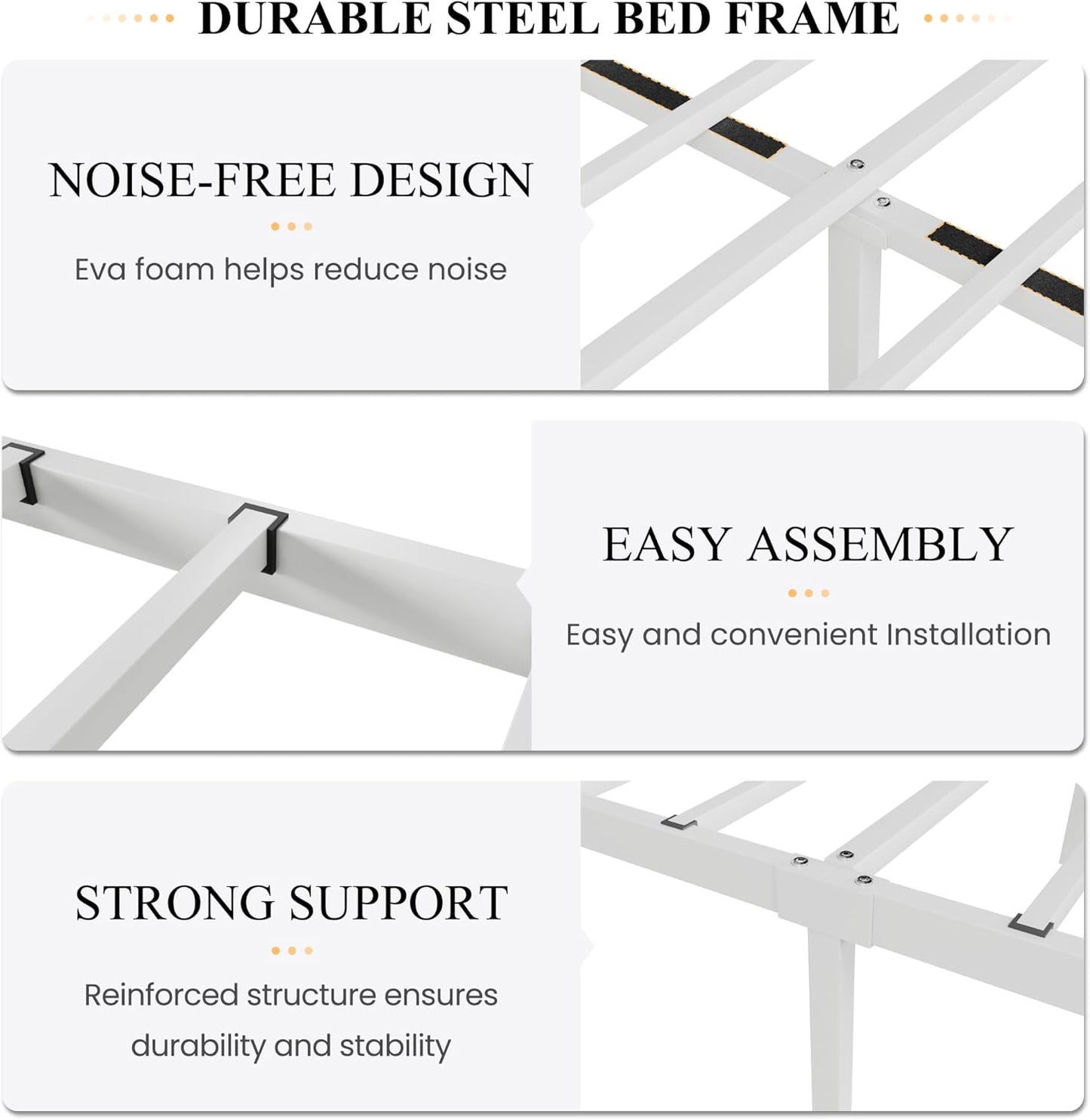 Twin Size Bed Frame for Kids,Metal Bed Frame with Butterfly Pattern Design Headboard & Footboard,No Box Spring Needed,Easy Assembly,White
