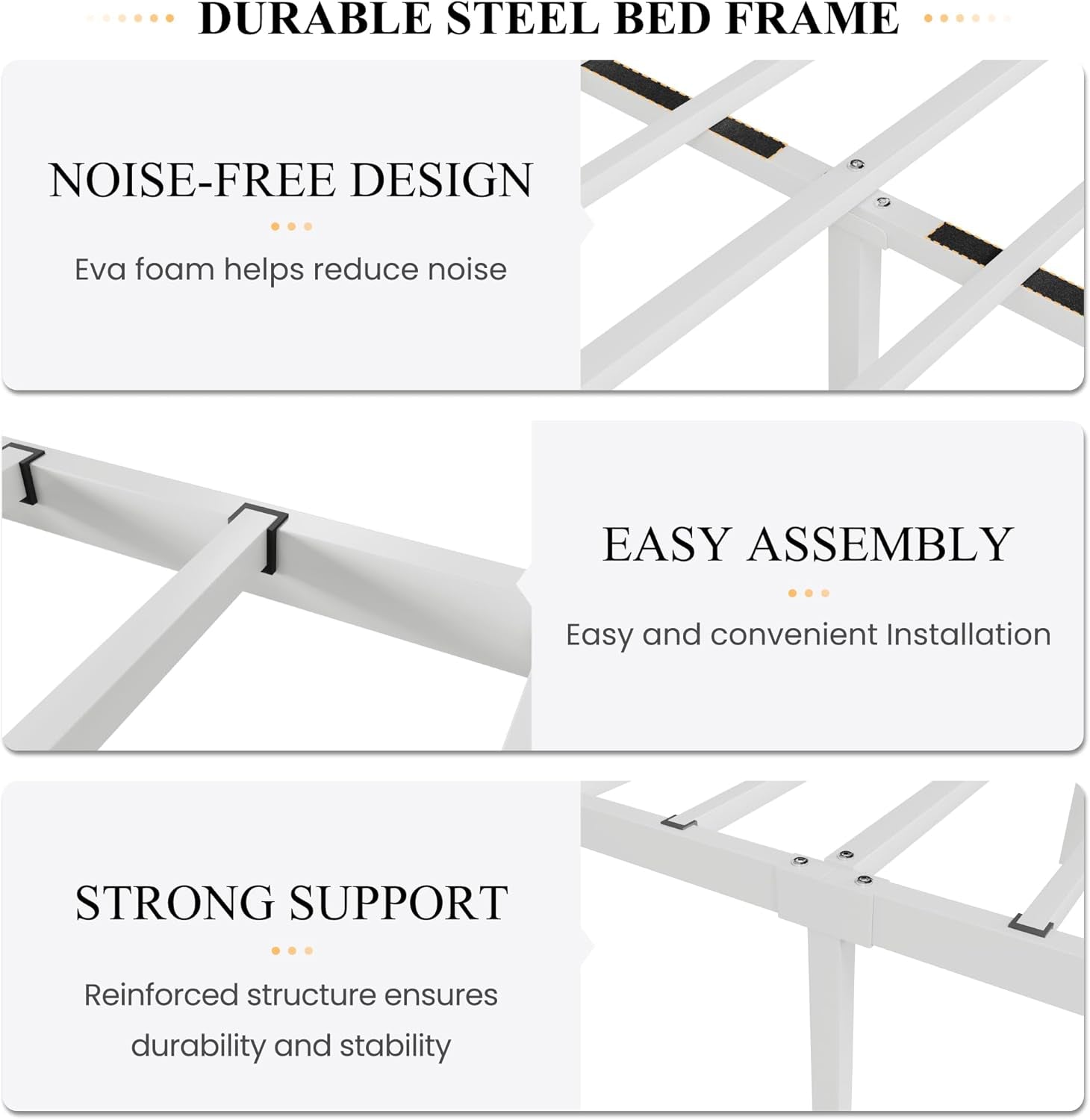 Twin Size Bed Frame for Kids,Metal Bed Frame with Butterfly Pattern Design Headboard & Footboard,No Box Spring Needed,Easy Assembly,White