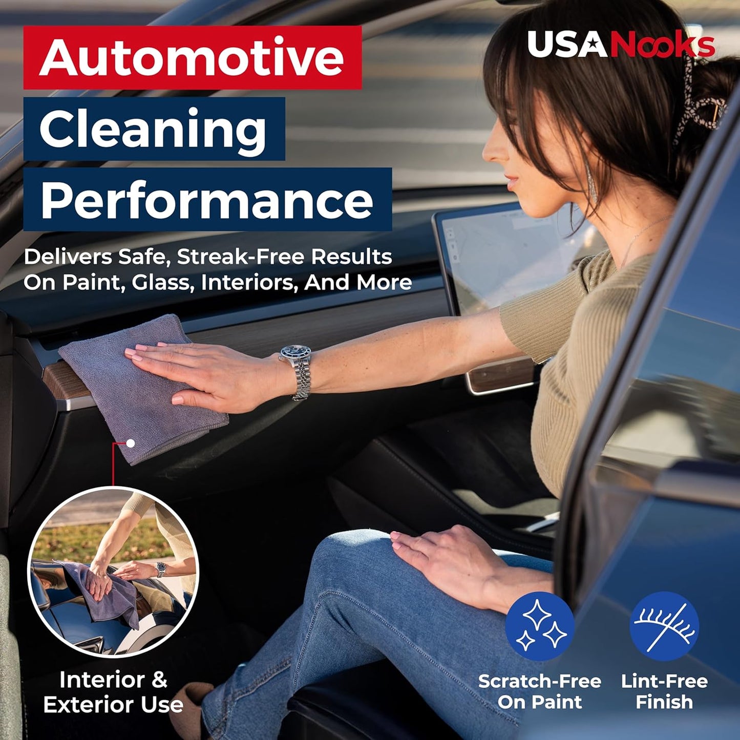 Microfiber Cleaning Cloth Grey - 12 Pcs (12.5"X12.5") - High Performance - 1200 Washes, Ultra Absorbent Microfiber Towel Weave Grime & Liquid for Streak-Free Mirror Shine - Car Washing Cloth