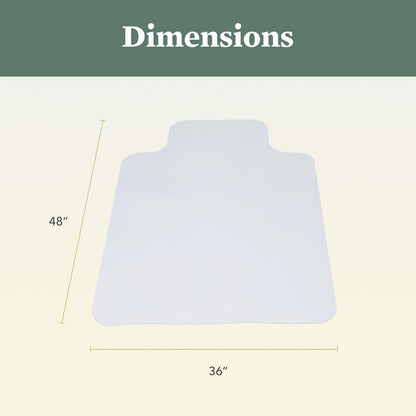 Office Chair Mat for Carpet, Computer Desk Chair Mat for Carpeted Floors, Easy Glide in Office or Home with Extended Lip (36” X 48”)