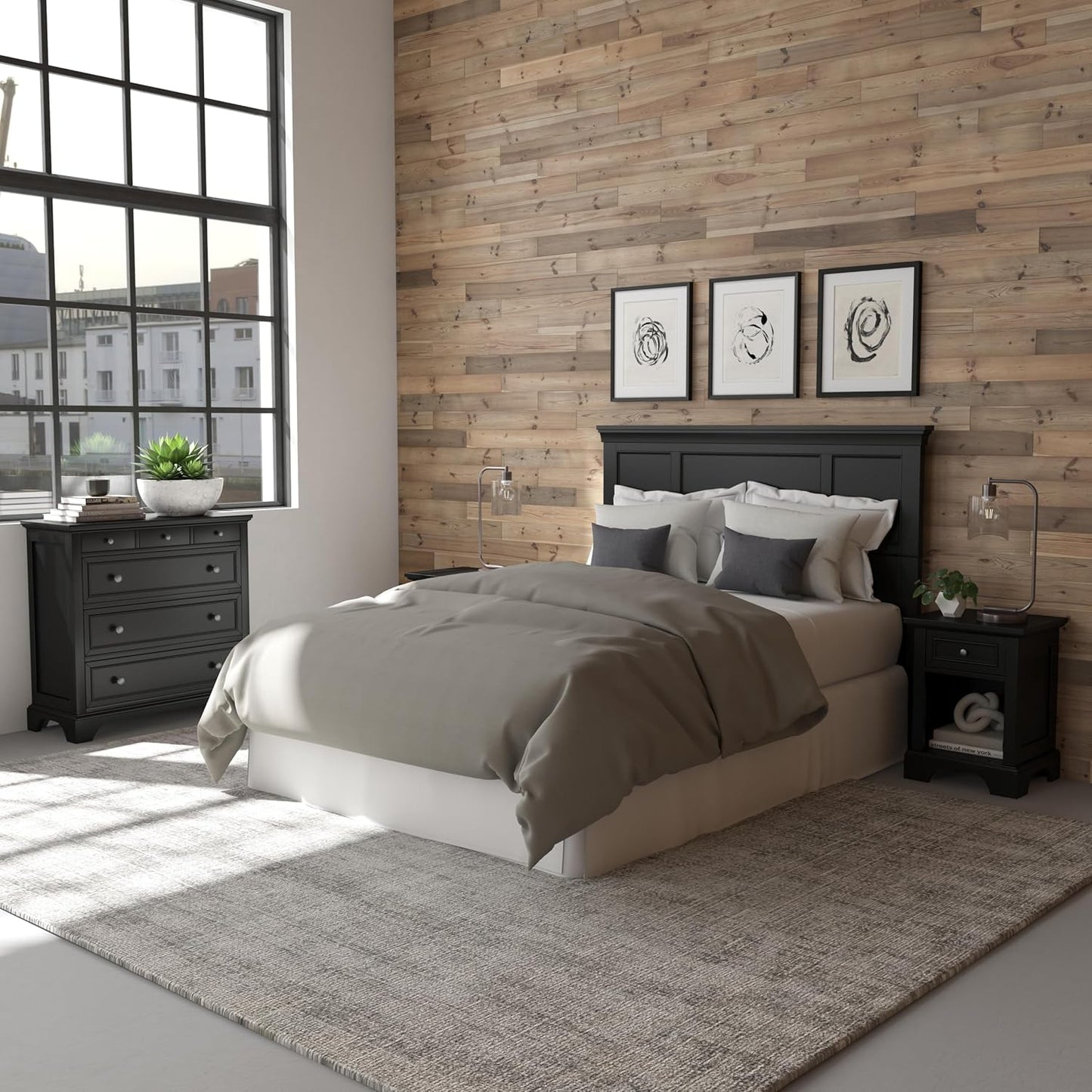 Bedford Black Queen Headboard