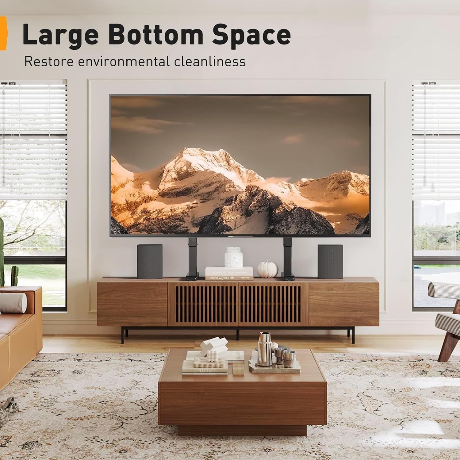 Universal TV Stand Legs for Most 37–86 Inch Tvs up to 132 Lbs, Height Adjustable TV Legs Replacement Suitable for Soundbar, Table Top Stand Base Max VESA 800 X 500Mm, PGTVS20